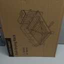 Dish Drying Rack, Dish Racks for Kitchen Counter, Detachable Dish Drainer with Drainboard, Utensil Holder, Cup Holder, Space Saving Kitchen Drying Rack for Small Home and Appartment, White (1 Tier-white)