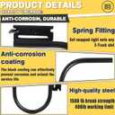 10 Pack E Track J Hooks Heavy Duty E Track 5" Large Steel J Hook E Track Accessories for Cargo Tie Down Systems in Enclosed Trailer Garage Workshop 0.5" Diameter Solid Steel Maximum Load 1500 Pounds