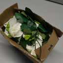 TELDRASSIL 4Pcs(26 FT) Artificial Rose Vine Fake Flower Garland Fake Silk Rose Hanging Vine for Wedding Party Background Arch Garden Background Decoration (White)