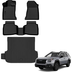 Auxko All Weather Floor Mats Cargo Mat for Subaru Outback 2026 All Season TPE Accessories Guard Odorless Anti-Slip Floor Liners Trunk Mat for Subaru Outback 2026
