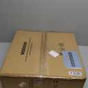 VOLISUN Low Profile Ceiling Fans with Lights and Remote, Fandelier Ceiling Fan Flush Mount, 3000K-6500K Smart Bladeless LED Fan Light, Black Modern Ceiling Fans with Lights for Bedroom (19.7 INCH)