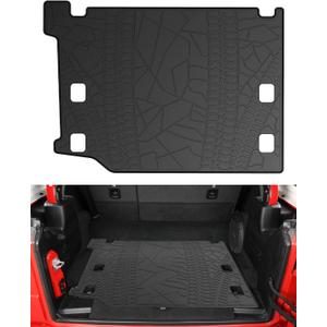 JOYTUTUS Cargo Mat fits Wrangler JL 4XE, All-Weather Protection Trunk Mat Cargo Liners Heavy Duty Waterproof Odorless Durable fits 2021 2022 2023 2024 2025 2026 Wrangler JL 4XE (Not Fits 4X4) - Black
