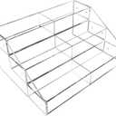 888 Display, USA - Clear Acrylic 3 Tiered Organizer with 6 Compartments  Multi-Level Storage Display Rack for Office, Craft, Tea, or Beauty Supplies  Organizer for Home or Professional Use