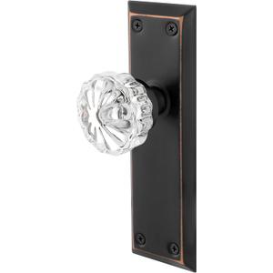 Pack Vintage Single Sided Crystal Dummy Door Knobs Interior, Antique Long Plate Glass Dummy Door Knobs in Oil Rubbed Bronze missing pieces