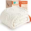 Bedsure GentleSoft Fleece Throw Blanket for Women - Super Soft & Cozy, Fluffy Blankets for Girls, Ideal for Couch & Bed, White, 50x70 Inches