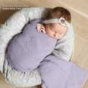 Lulumoon Muslin Swaddle Blanket Baby - Cotton Swaddling Blanket Soft Baby Receiving Blankets Neutral 3Pack(Pink+Purple)