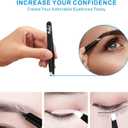 Pefei Tweezers Set - Professional Stainless Steel Tweezers for Eyebrows - Great Precision for Facial Hair, Splinter and Ingrown Hair Removal (Black)