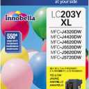 Brother Printer LC203Y High Yield Ink Cartridge, Yellow, 550 Pages, 1 Count (Pack of 1)