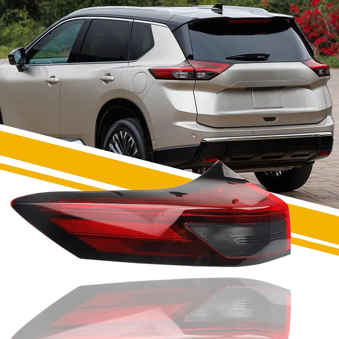 Dasbecan Tail Light Assembly LED Compatible with 2021-2024 Nissan Rogue Taillight Rear Lamp Left Driver Side 265556RR0A(No Turn Signal Bulb Included)