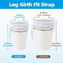 Catheter Leg Bags Holder with 2PCS, Catheter Stabilization Device for Men or Women, Drawstring Design to Secure Urine Bags for Legs(Medium Size)