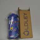 OLDLEY kids Water Bottle - 18oz Insulated Stainless Steel - Wide Straw Lid, Non Spill, Leakproof, Kids Water Bottle for School,Blue Engineering car