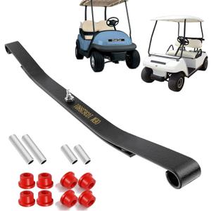 Heavy Duty Front 2-Leaf Springs Kit for Club Car Precedent 2004+ / DS 1981+ Golf Cart, Replaces OEM #1012030#1015108 Included Bushings Sleeves and Sleeves