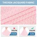 Smiry Stretch Jacquard Seat Covers for Dining Room Chairs Set of 4, Removable Washable Chair Seat Protector Slipcovers, No Rear Covers, Blush Pink