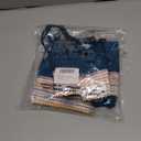 Blooming Jelly Women High Waisted Bikini Sets Tummy Control Swimsuits Color Block Two Piece Drawstring Bathing Suit, Navy Blue,  Small