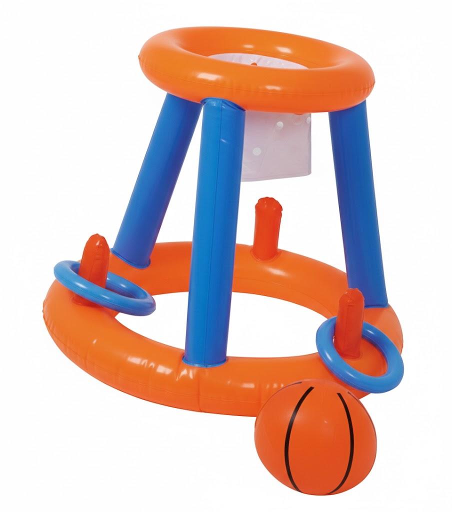 Inflatable 2-IN-1 Game Basketball & Ring Toss, 21.65in x 19.69in