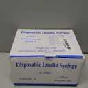 100Pack Lab Dispensing Transfer Liquid U-100-31 Ga, 0.5cc/mL Jeringas with 1/4" (6mm) Cap, Individually Wrapped