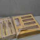 Bamboo Storage Bag Organizer, with Foil, Wax, and Plastic Wrap cutter, 9 in 1