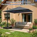 BPS 10'x10' Cantilever Umbrella Replacement Canopy for 8 Ribs Square Offset Umbrella, Outdoor Canopy Replacement for Patio Parasol, Canopy Only