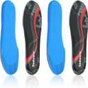 2 x 2 Pairs Memory Foam Insoles for Women and Men - Cut to Insoles, Cushioning Comfort Soft Insole for Sports Shoes, Sneakers, Walking Boots, Work Shoes Replacement Shoe Inserts, Black Women