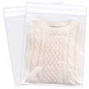 WEPOLY - 12" x 18" (100 Count) Clear Cellophane Bags - Self Sealing Cello Plastic Poly Bags- for Clothing, T-Shirts, Pants