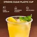 YEEHAW 12 oz Plastic Cups, 1000 Pack - Clear Disposable Drinking Water Cups for Cold Beverages, Ideal for Party