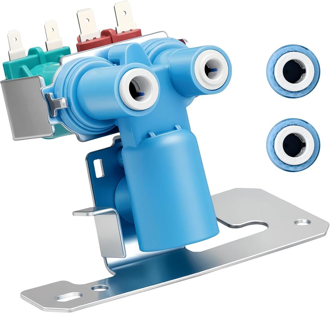 Upgraded WR57X10051 WR57X10032 Refrigerator Water Inlet Valve Fit for GE Kenmore Hotpoint Fridge Ice Maker, Solenoid Valve Replaces WR57X33326 WR57X10040 AP3672839 PS901314