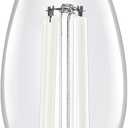 Sylvania B10 Clear LED White Filament Bulb, 3.5W, Dimmable, 350 LMS, Medium Base, 2700K, Soft White - 4 Pack (42258)