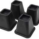 Bed Risers 6 Inch Heavy Duty, Square Furniture Frame Lift for Couch, Chair, Desk, Sofa and Bunk Bedpost, Set of 4