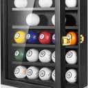 tutata Golf Ball Display Case, Golf Ball Holder, 25 Balls Capacity, Wall Mount, Shadow Box for Golf Ball Collector