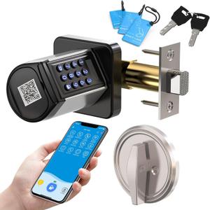 WELOCK Smart Deadbolt Lock, Keyless Entry Door Lock for Front Door, Security WiFi Deadbolt with Keypad, App Control, Anti-Peeking Password, Easy Installation for Bedroom, Home, Apartment, Hotel, Garage