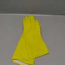Vgo 1-Pair Reusable Household Gloves, Rubber Dishwashing gloves, Extra Thickness, Long Sleeves, Kitchen Cleaning, Working, Painting, Gardening, Pet Care (Size M, Yellow, HH4601)