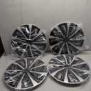 DREAMIZER 16 Inch Hubcaps Set Universal Wheel Rim Covers Replacement Snap on Hub caps Silver Black Full Hubcaps Set of 4 Compatible with Honda Toyota Corolla Nissan Most Cars SUV Truck