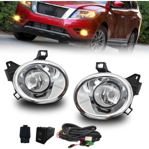 Fog Lights for 2013-2016 Nissan Pathfinder Fog Lights with Halogen Bulbs & Assembly Set L&R Side (Halogen Ver.)