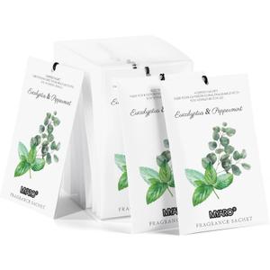 MYARO 12 Packs Eucalyptus Mint Scented Sachets for Drawer and Closet, Long-Lasting Closet Sachet Bags Drawer Deodorizers Fresh Scents, Home Fragrance Air Freshener