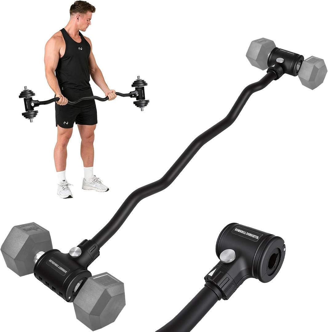 Dumbbell Barbell Converter Bar,Up to 220LB, Adjustable Weights
