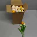 Lyrow 30 Pcs Tulips Artificial Bouquet Real Touch Flowers Faux Tulips for Home Kitchen Wedding Decorations,Gift Idea for Easter Decor Mother's Day Birthdays(Multi Colors)