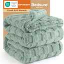 Bedsure GentleSoft Blankets Queen Size for Bed - Super Soft Cozy Mothers Gifts Day Blanket, Large Fuzzy Fleece Spring Summer Throw for Bedroom Decor for Girls, Sage Green, 90x90 Inches