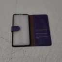 SUANPOT for Samsung Galaxy S24 FE Wallet case with RFID Blocking Credit Card Holder,Flip Book PU Leather Protective Cover Women Men for Samsung S24 FE Phone case Purple