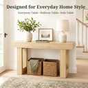 63-Inch Long Console Table, Sofa Table, Narrow Entryway Table for Hallway, Behind Couch, Living Room, Farmhouse Style, Easy Assembly, Natural Wood, 63" L x 13.8" D x 33.7" H