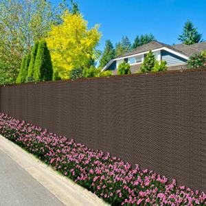 Fence Privacy Screen Balcony Sun Shade Cloth 6'x16' 80% Shade Fabric Outdoor Patio Screens Mesh Panels Apartments Railing Cover UV Protection for Backyard Garden Porch Deck (Coffee)