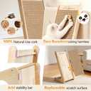 Natural Cork cat Scratching Post-Cat Scratchers- Scratch Pads for Indoor-Cats Scratching Board-Cat Ramp-Cat Scratch Cardboard with Toy,Replaceable use-Eco-Friendly Sustainable-Cat Gifts