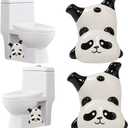 2PCS Toilet Bolt Covers Decorative, Ceramic Toilet Bolt Caps Decorative, Funny Toilets Screw Cover Caps, Lovely Panda Toilets Bowl Bolt Covers, Easy Installation Bathroom Accessories (Handstand)