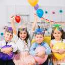 24 Pcs Kindergarten Grad Hats Preschool Graduation Paper Caps Class of 2025 Congrats Grad Crowns for Kids Kindergarten, Graduation Favors and Party Colorful Photo Props