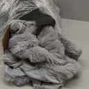 Ultra Soft Cozy Faux Fur Throw Blanket, Fuzzy Plush Thick Bubble Blanket, Oversize Luxury Fluffy Blanket for Couch, Bed, and Living Room, 60x80 Inches, Light Grey (Twin)