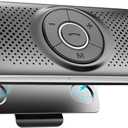 AGPTEK Car Speaker with Bluetooth 5.3, Hands Free Phone Kit for Calls, GPS & Music with TF Card Slot, Instant Connect, Siri Google Assistant Support Wireless Car Visor Clip Speakerphone (Black)