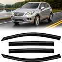 Rain Guards for 2016-2020 Buick Envision, Out-Channel Window Visor Shields Vent Deflector Shade Wind Dark Smoke 2017 2018 2019 2020 16 17 18 19 20, Tape-On Outside-Mount, 4PCS