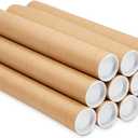 Stockroom Plus Cardboard Poster Tubes & Document Mailers - Durable Mail Tubes for Secure Transport - Versatile Poster Storage - 2 In x 15 In, Pack of 12, Brown