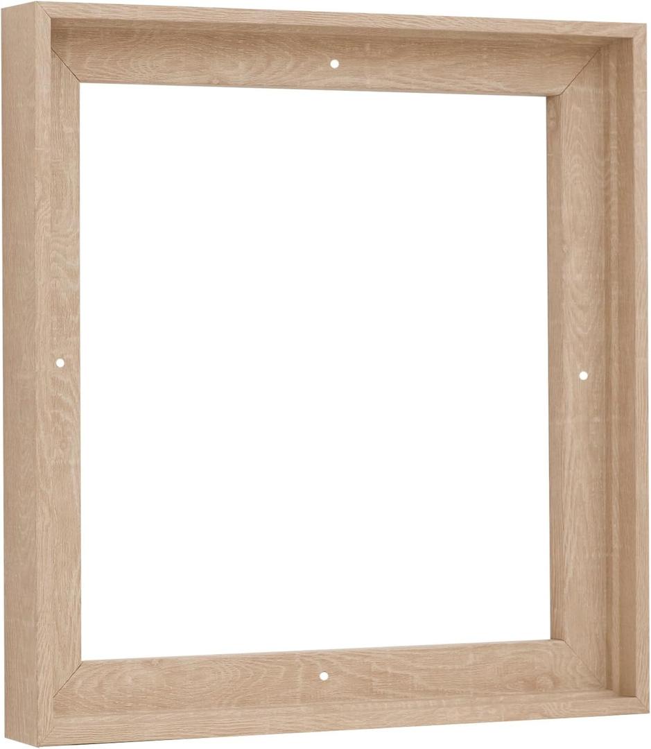 Pixy Canvas Floater Frame 20x20 for 3/4 (0.75) inch Deep Canvas Paintings/Canvas Prints/Wood Canvas Panels/Wall Art/Wall Decor/Home Decor/Artwork (Nordic White Oak, 20 x 20 inch, Square)