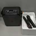 HWWR Karaoke Machine for Adults, Portable Bluetooth Speaker with 2 Wireless Microphones, 6.5" Subwoofer, LED Lights, PA System with Karaoke Microphone Support REC/USB/AUX for Home Party