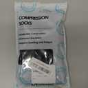 Lin Performance 20-30 mmHg Medical Compression Stockings for Women and Men Thigh High, Dot-Top, Open Toe Socks for Travel Comfort (Black, M)